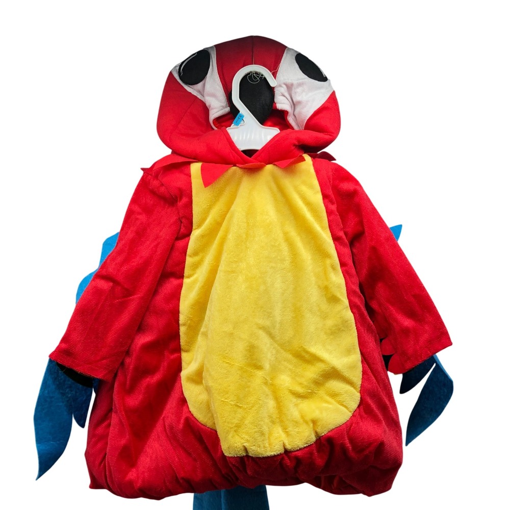 HalloweenCostumes Toddler 18M Scarlet Macaw Parrot Costume Plush Hooded Red